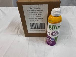 6x 6oz Alba Kids Sunscreen SPF 50-Clear Spray-32024