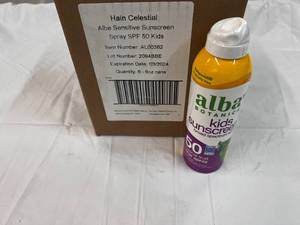 6x 6oz Alba Kids Sunscreen SPF 50-Clear Spray-32024