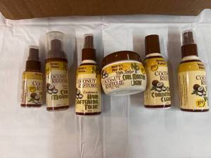 Coconut Restore Hair Product Sample Box of 6 Different Products-37 total