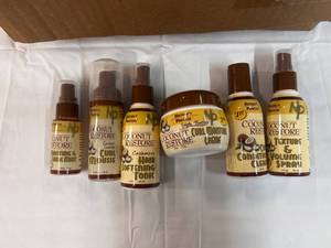Coconut Restore Hair Product Sample Box of 6 Different Products-37 total