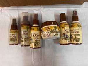 Coconut Restore Hair Product Sample Box of 6 Different Products-37 total