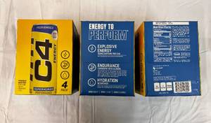 3x 4 Packs C4 Energy Drink 12oz Cans