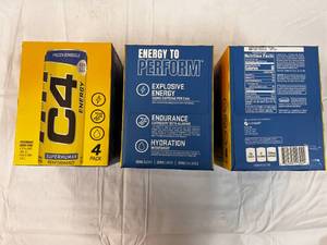 3x 4 Packs C4 Energy Drink 12oz Cans
