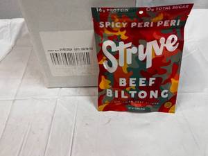 12x 2.25oz bags Stryve Air Dried Beef-Spicy Peri Peri