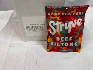 12x 2.25oz bags Stryve Air Dried Beef-Spicy Peri Peri