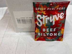 12x 2.25oz bags Stryve Air Dried Beef-Spicy Peri Peri