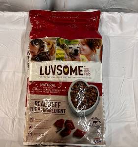 1x 15.5lb Bag LuvSome Adult  Dog Food-Beef