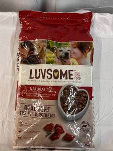 1x  15.5lb Bag LuvSome Adult  Dog Food-Beef