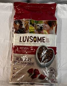 1x  15.5lb Bag LuvSome Adult  Dog Food-Beef