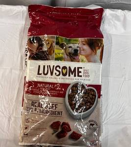 1x  15.5lb Bag LuvSome Adult  Dog Food-Beef