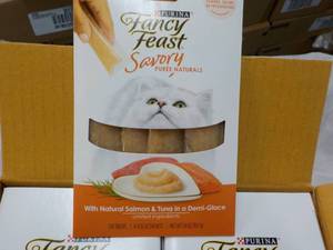30 Ct Purina Fancy Feast Savory Cat Treats Salmon & Tuna In a Demi Glaze-82023