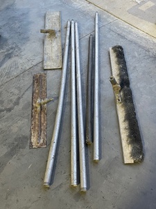 lot 35 image: Concrete Float, Broom, Poles