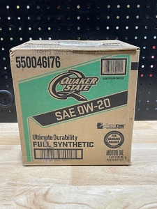 lot 57 image: Quaker State Full Synthetic 0W-20 Motor Oil Case