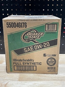 lot 58 image: Quaker State Full Synthetic 0W-20 Motor Oil Case