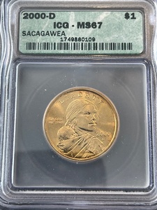 lot 10 image: 2000-D Sacagawea Dollar ICG MS67
