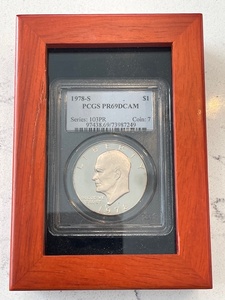 lot 20 image: 1978-S Eisenhower Dollar Proof PCGS PR69 Deep Cameo