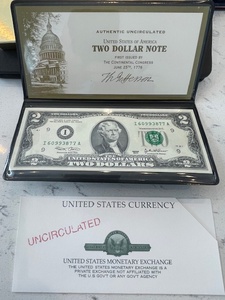 lot 22 image: $2 Bill Uncirculated