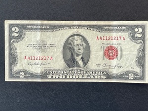 lot 35 image: Red Seal $2 Bill