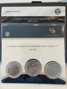 lot 65 image: America the Beautiful 3 Coin Quarter Set