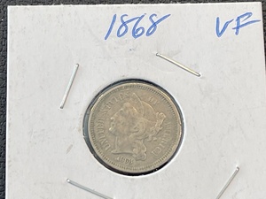 lot 70 image: 1868 3 Cent Nickel VF