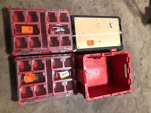 Lot of Assorted Tool Bins and Hardware Various Models and Conditions Customer Returns See Pictures