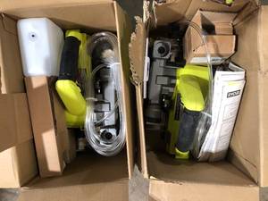 Lot of 2 RYOBI ONE HP 18V Cordless Handheld WetDry Masonry Tile Saw (Tool Only)   Customer Returns See Pictures