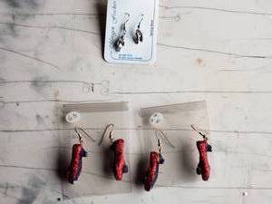 lot 48 image: Ruby Slipper Earrings