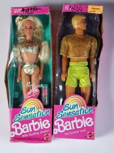 lot 82 image: Sun Sensation Barbie and Ken