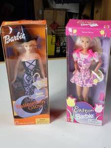 lot 84 image: Halloween and Easter Barbies