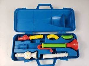 lot 158 image: Fisher-Price Crazy Combo Horn Set - Unsure if Complete