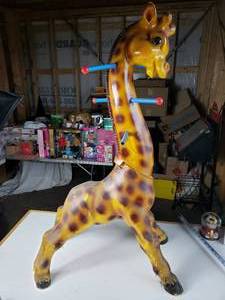 lot 187 image: 43 Tall Giraffe Childrens Coat  Clothing Hanger
