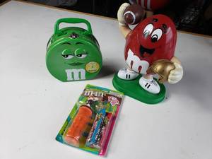 lot 189 image: M&Ms Dispenser and Other M&M Collectibles