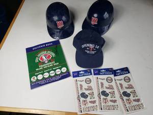 lot 202 image: Minnesota Twins Helmets and Fake Tattoos
