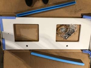 Silestone 61 in. W x 22.4375 in. D Quartz Double Rectangle Cutouts with Vanity Top in Eternal Statuario by KOHLER Customer Returns See Pictures