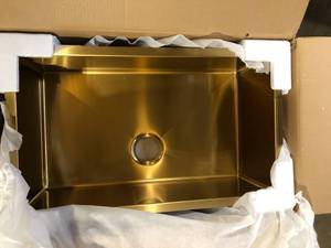 Swiss Madison Rivage Gold Stainless Steel 30 in. Single Bowl Undermount Kitchen Sink  Customer Returns See Pictures