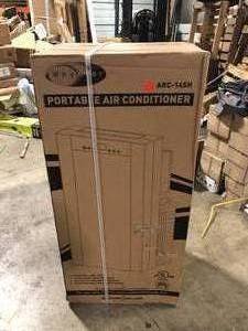 Whynter 9,200 BTU SACC Portable Air Conditioner ARC-14SH Cools 500 Sq. Ft. with Heater, Dehumidifier, Remote and filter in Black  Customer Returns See Pictures