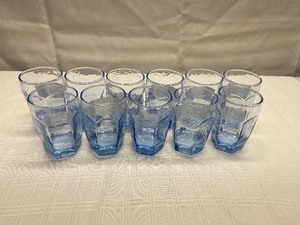 11 Blue Tint Beverage Glasses