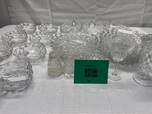 Crystal Etched Plate and etched bowl