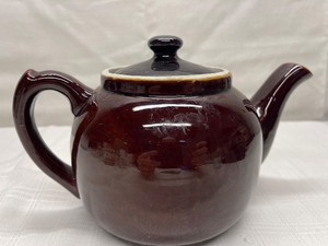 Vintage Brown Tea Pot with Crown Stamping on Base