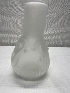 Frosted Glass Decanter and cup