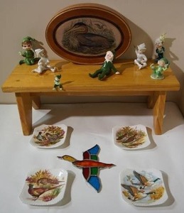 lot 56 image: Collectible Elves, Wood Box