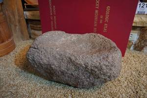 lot 125 image: Natural Stone Rock Huge Bowl-Shaped Conversation Piece, Geologic Atlas of the Rocky Mountain Region