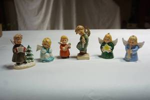 lot 135 image: Collectible Angel Napcoware Goebel West Germany Hummel Heavenly Angel Boy Girl Bell