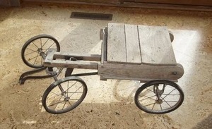 lot 151 image: Antique Primitive Goat Cart Wagon