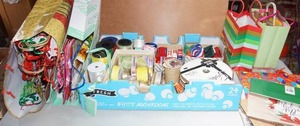 lot 176 image: Holiday Wrap Bows Ribbon Etc.
