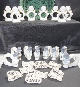 lot 210 image: Collection of Napkin Ring Holders for the Holidays...