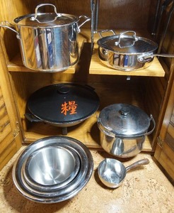 lot 224 image: Cuisinart Stainless Steel Chefs Collection Pot and Pan, Marketplace Stainless Steel Mixing Bowls, Wok Etc.