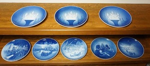 lot 244 image: Vintage Bing & Grondahl Copenhagen Christmas Collector Plates Including 1968, 1969, 1970, 1971, 1972, (2)Olympiade Munchen 1972, Olympic Games Les Jeux Olympiques Montreal 1976