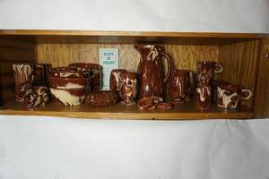 lot 253 image: Unique Clays in Calico Stoneware Dishes Dinner Service-Ware and Accessories