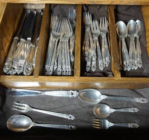 lot 255 image: Royal Danish INTERNATIONAL Sterling Silver Flatware Set